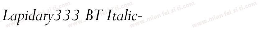 Lapidary333 BT Italic字体转换